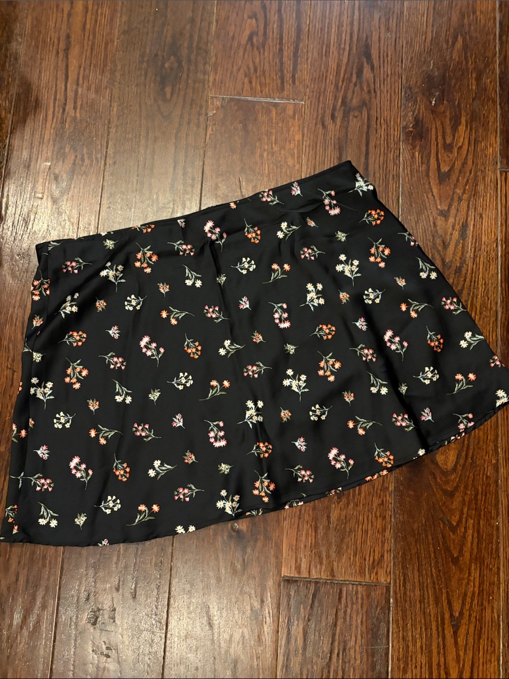 No Boundaries Black Floral Skater Skirt